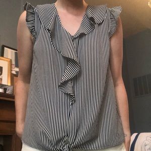 Monteau striped sleeveless top